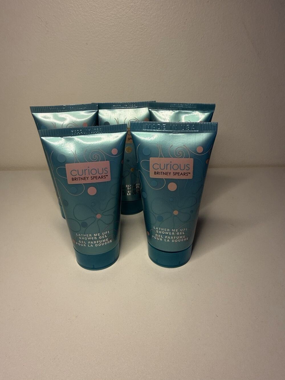 Lot Of 5 Britney Spears CURIOUS Perfumed LATHER ME UP Shower Gel 1.7 FL OZ 50 ML